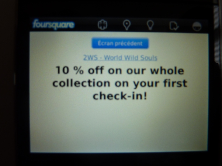 Publicité sur Foursquare