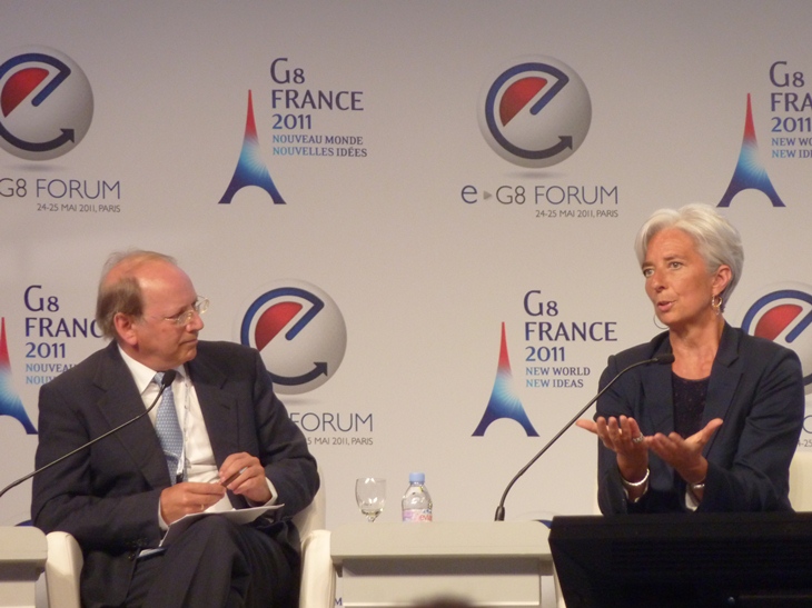 e-G8 Forum, 24 mai 2011, Ben Verwaayen et Christine Lagarde